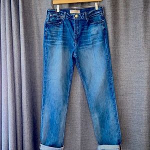 High waisted long cuffed jeans